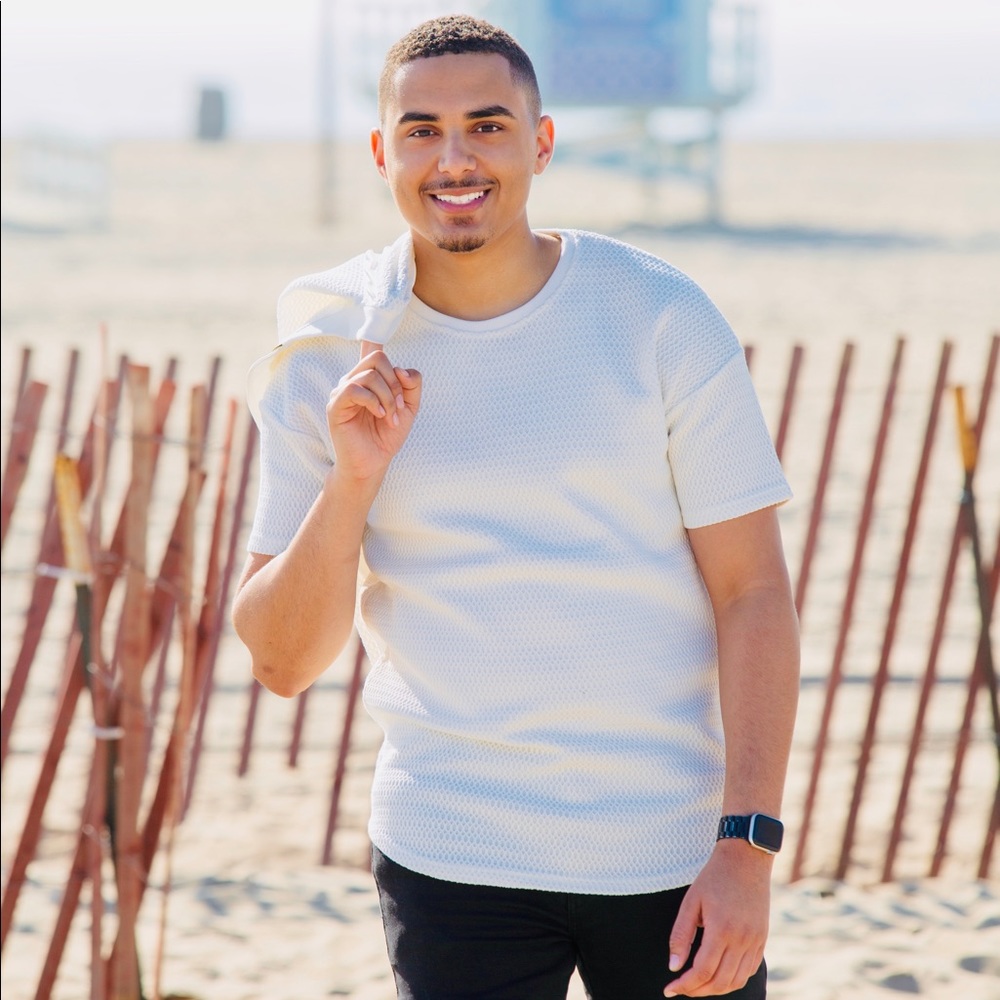 New - Black Kaviar Ribbed crew neck shirt
